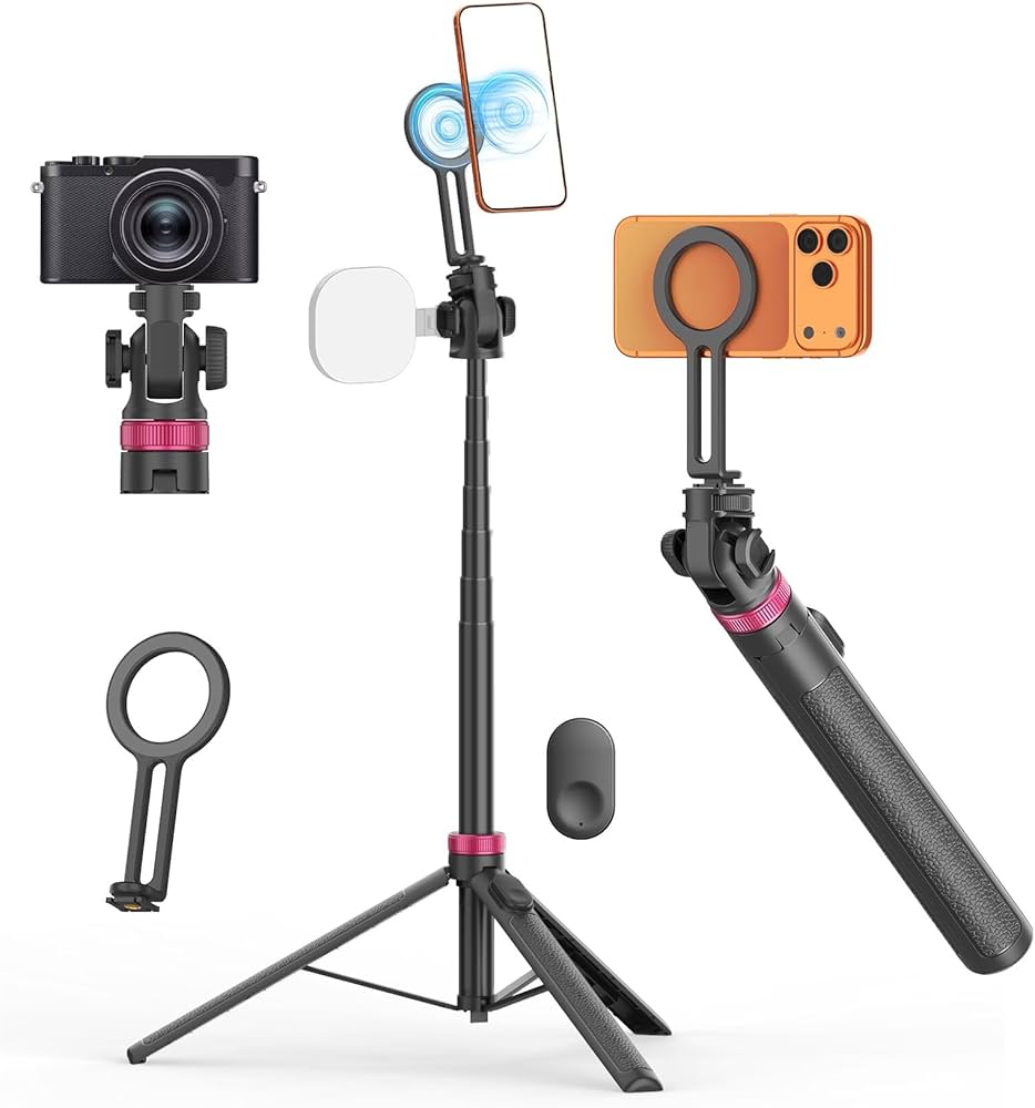 Amazon | Gahenwo 175cm スマホ 三脚 マグネット 自撮り棒 Magnetic