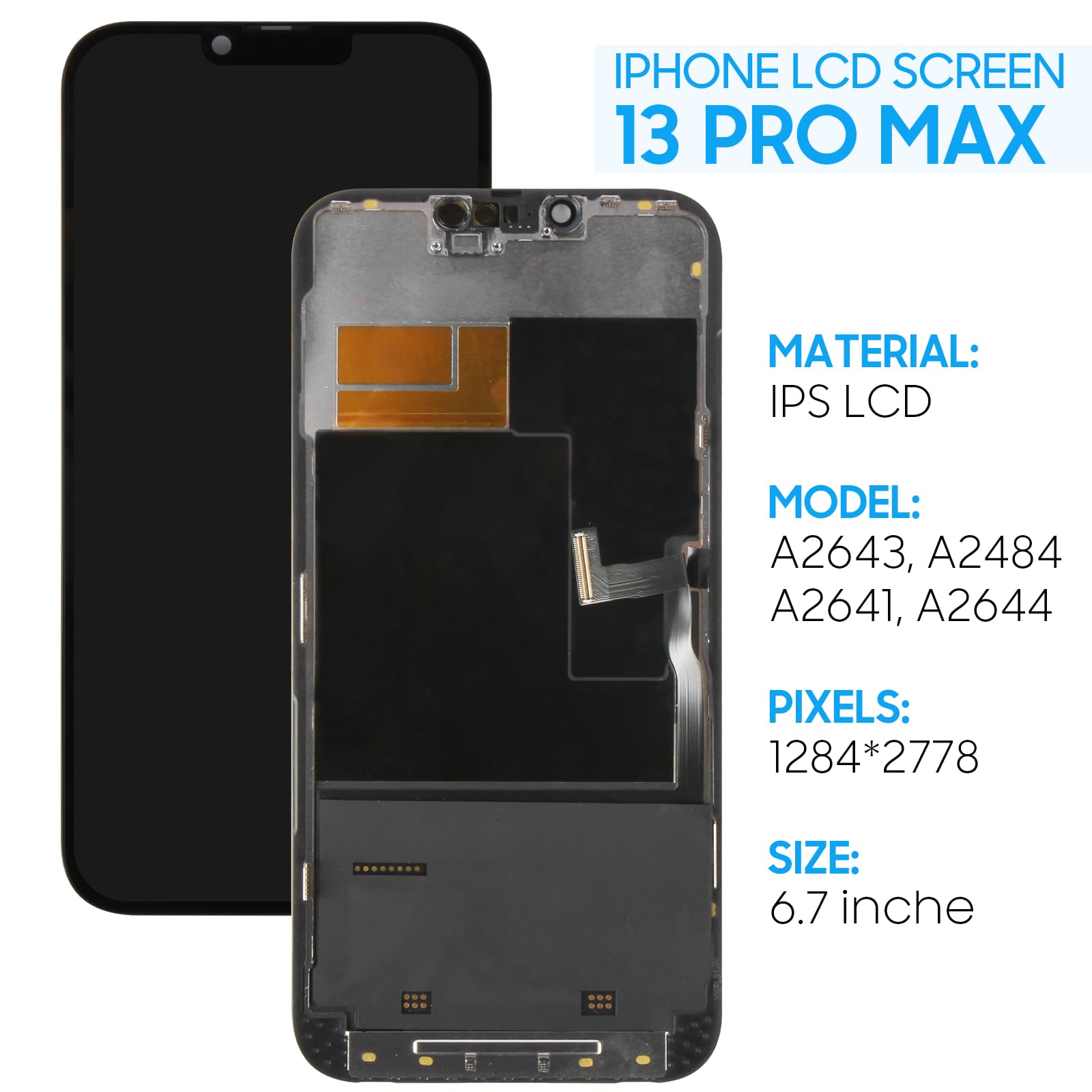 Amazon.co.jp: A-MIND For iPhone 13 Pro Max 液晶パネル 画面交換修理