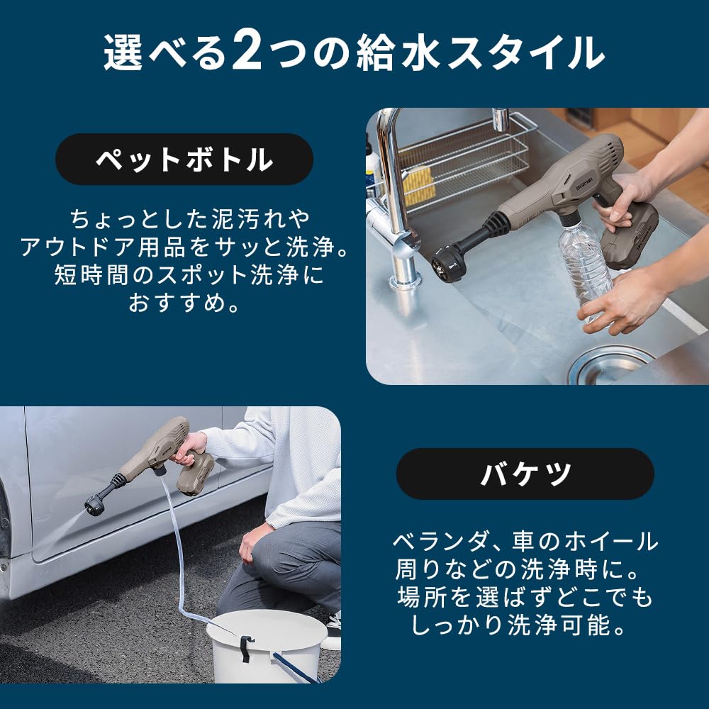Amazon | アイリスオーヤマ 充電式ハンディウォッシャー JHW-102