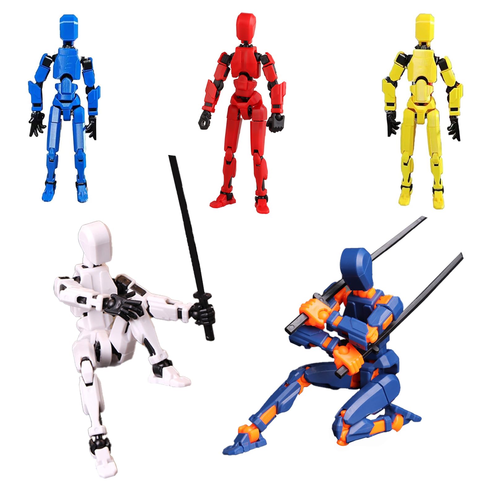 Amazon.co.jp: KJMYYXGS ラッキー13アクションフィギュア5点、T13