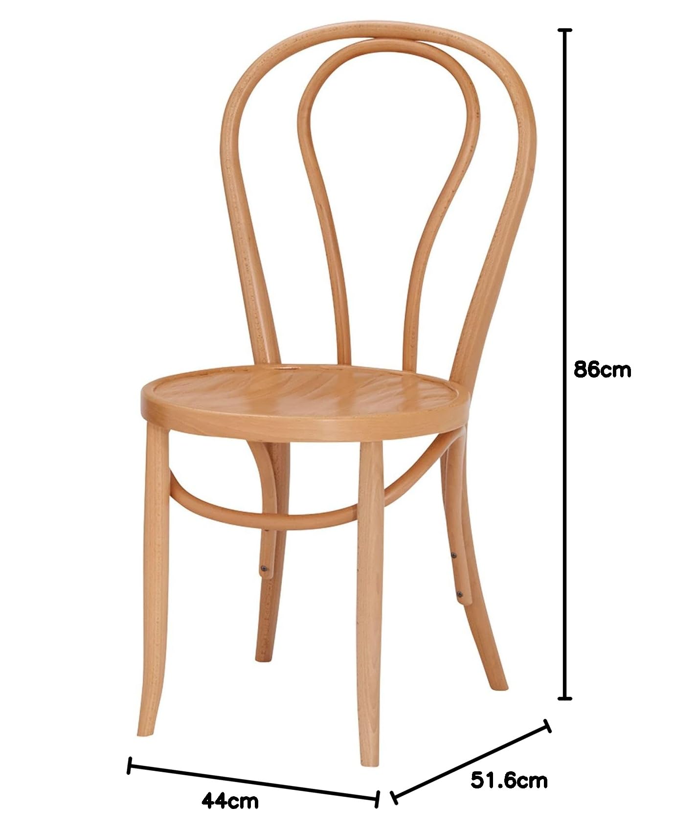Amazon｜秋田木工 椅子 幅44×奥行51.6×高さ86cm NA 曲木椅子 日本製 NO