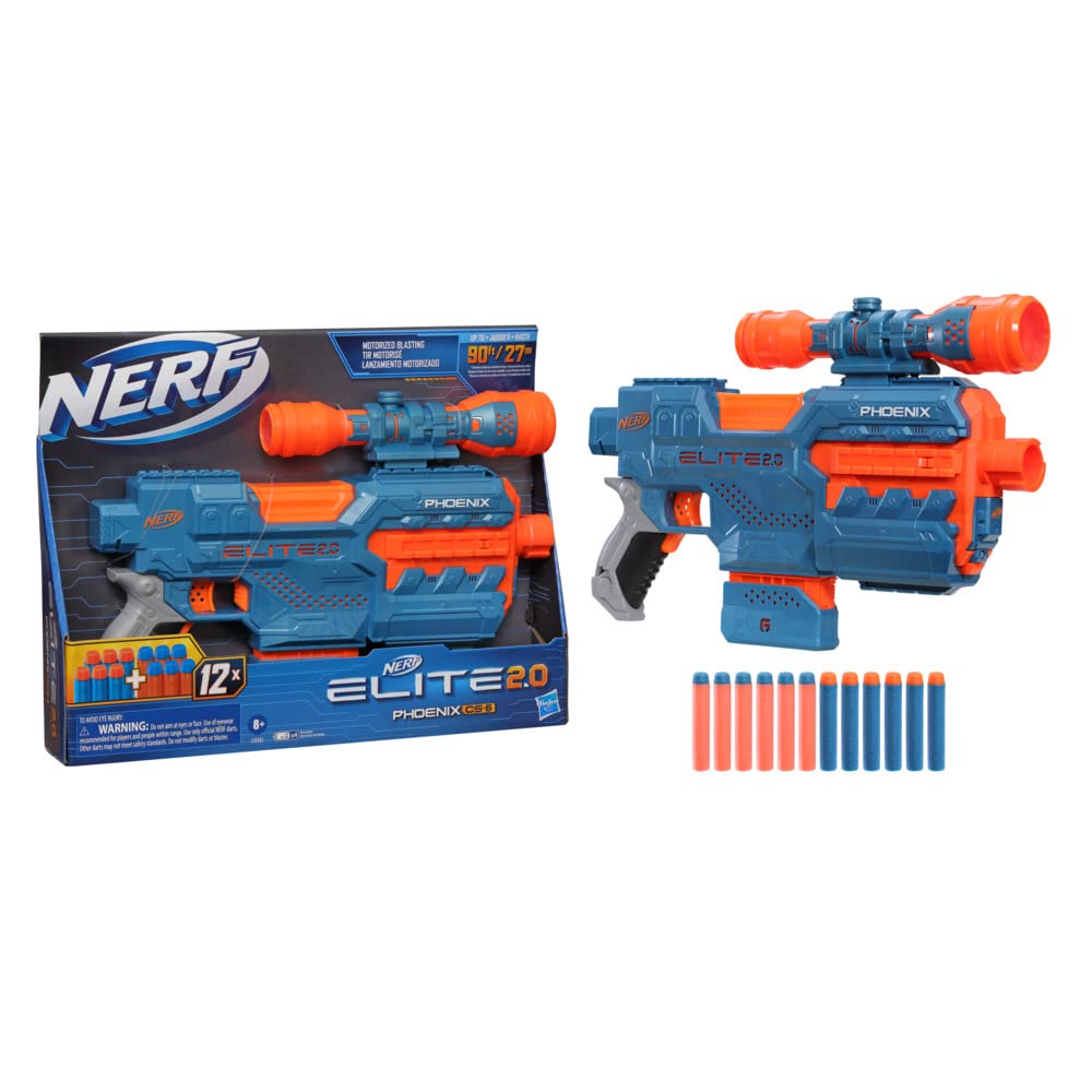 Amazon.co.jp: NERF Elite 2.0 Phoenix CS-6 Motorized Blaster, 12