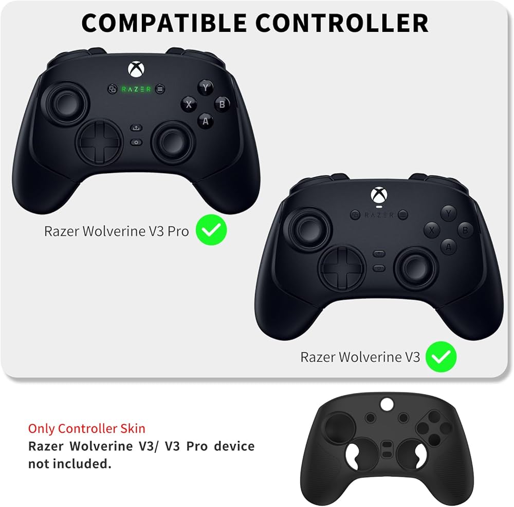 Amazon.com: Silicone Grip Skin for Razer Wolverine V3 Gaming