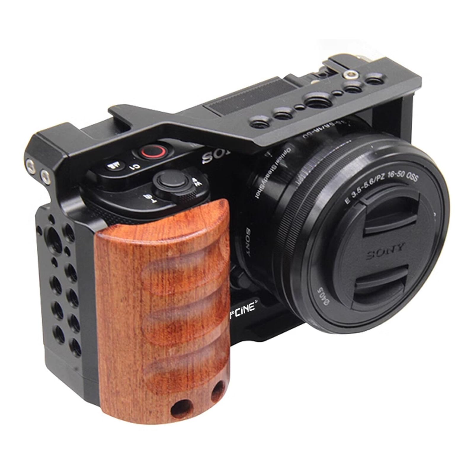 Amazon | Topcine カメラケージ Sony Alpha ZV-E10 用 木製ハンドル