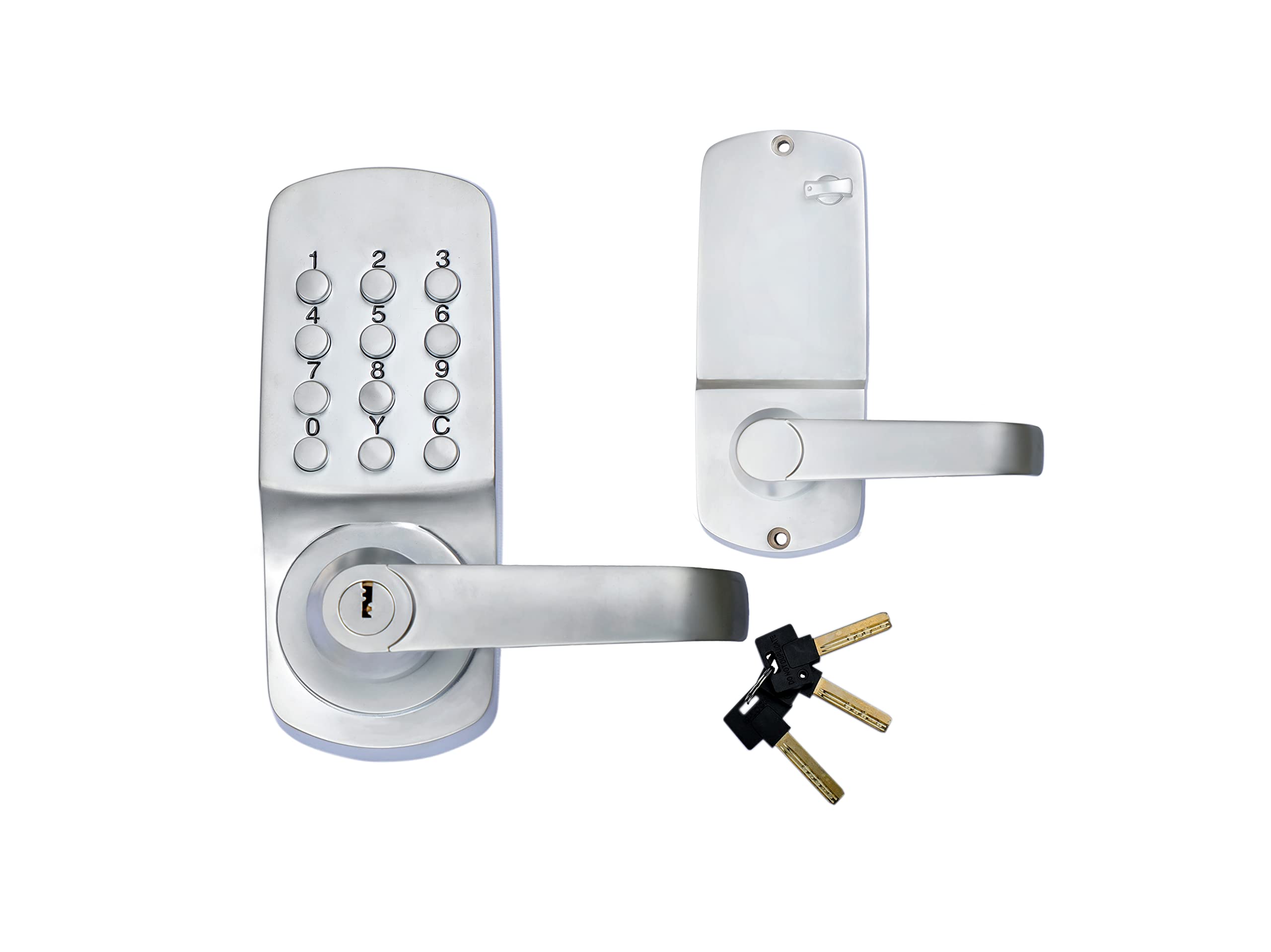 MUTEX MX800 Commercial Grade Door Lock, Satin Chrome, Keyless