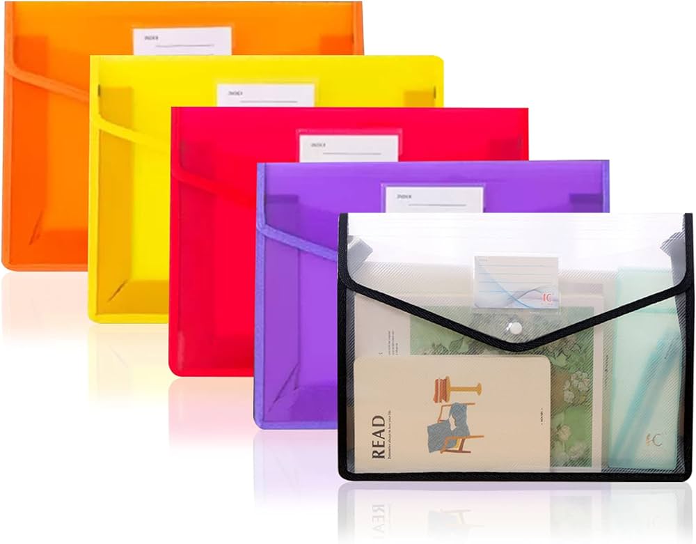 Amazon | NAA ファイルケース B4サイズ 5個セット ボタン式 クリア