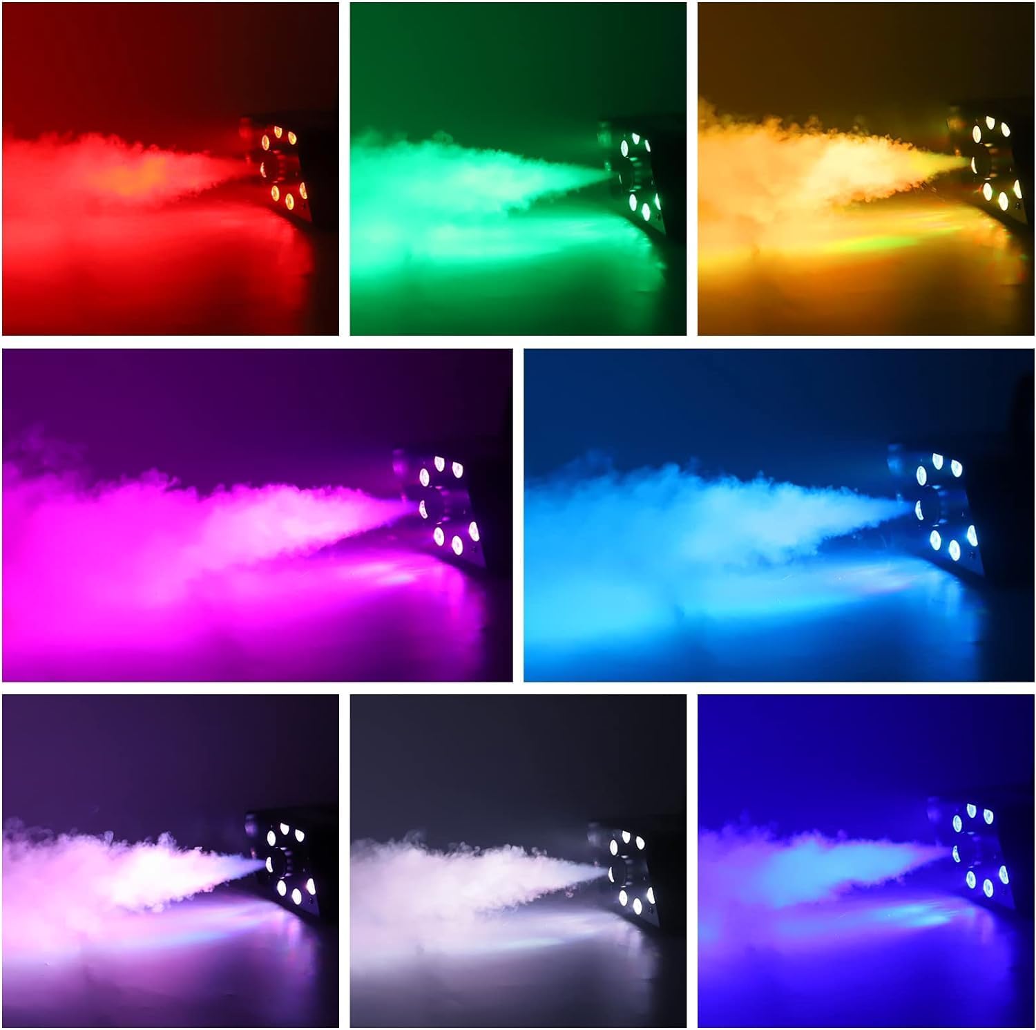 Amazon.co.jp: Zetsuto スモークマシン 700W フォグマシン 8LED 赤 緑