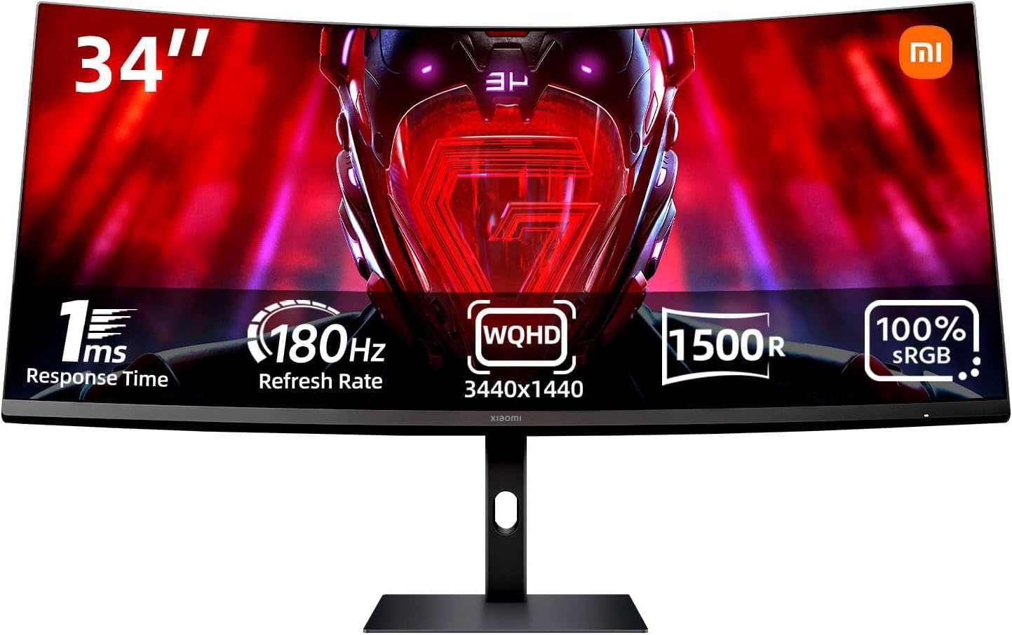 Xiaomi 34 Inch Curved Gaming Monitor G34WQi,WQHD Ultrawide Display