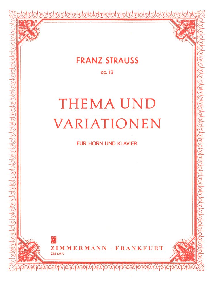 シュトラウス, F.: 主題と変奏 Op.13/ツィマーマン社/ピアノ伴奏付