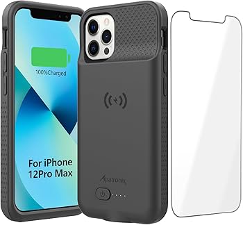 Alpatronix Capa com bateria para iPhone 12 Pro Max (6,7 polegadas