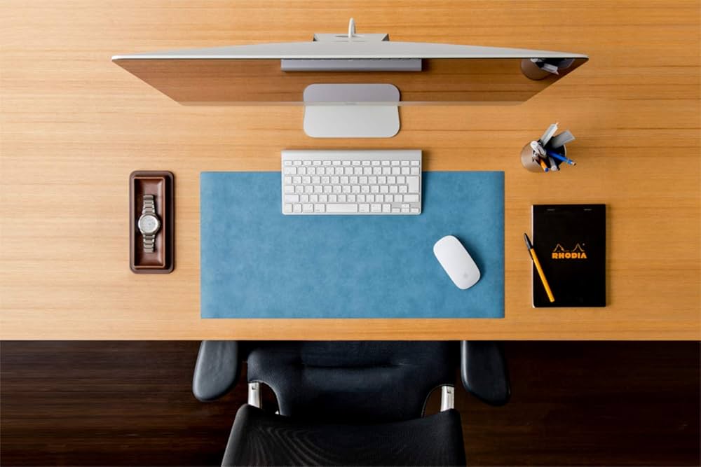 Amazon | ミワックス デスクマット 合皮 シーガルブルー MX-6230-SBU