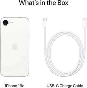 Amazon.com: iPhone 16e / 128GB / White (SIM Free) : Cell Phones