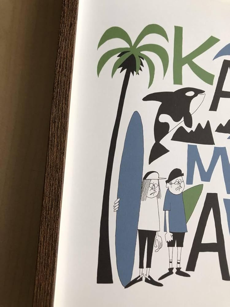 Amazon.co.jp: kj額装品 花井祐介 鴨川 イラスト A4サイズ額入り