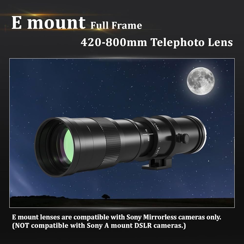 Amazon.co.jp: 420-800mm 望遠レンズ Sony E用 - マニュアルフォーカス