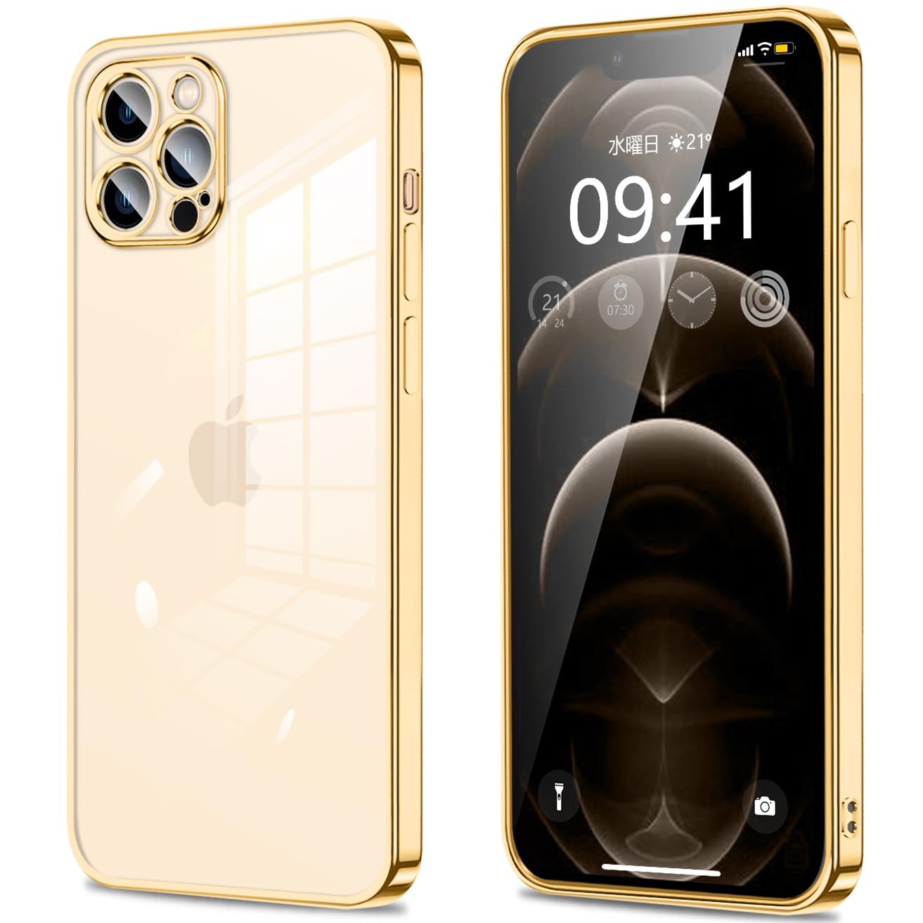 Amazon.co.jp: fuweisitong 用の iPhone12 Pro ケース クリア カメラ