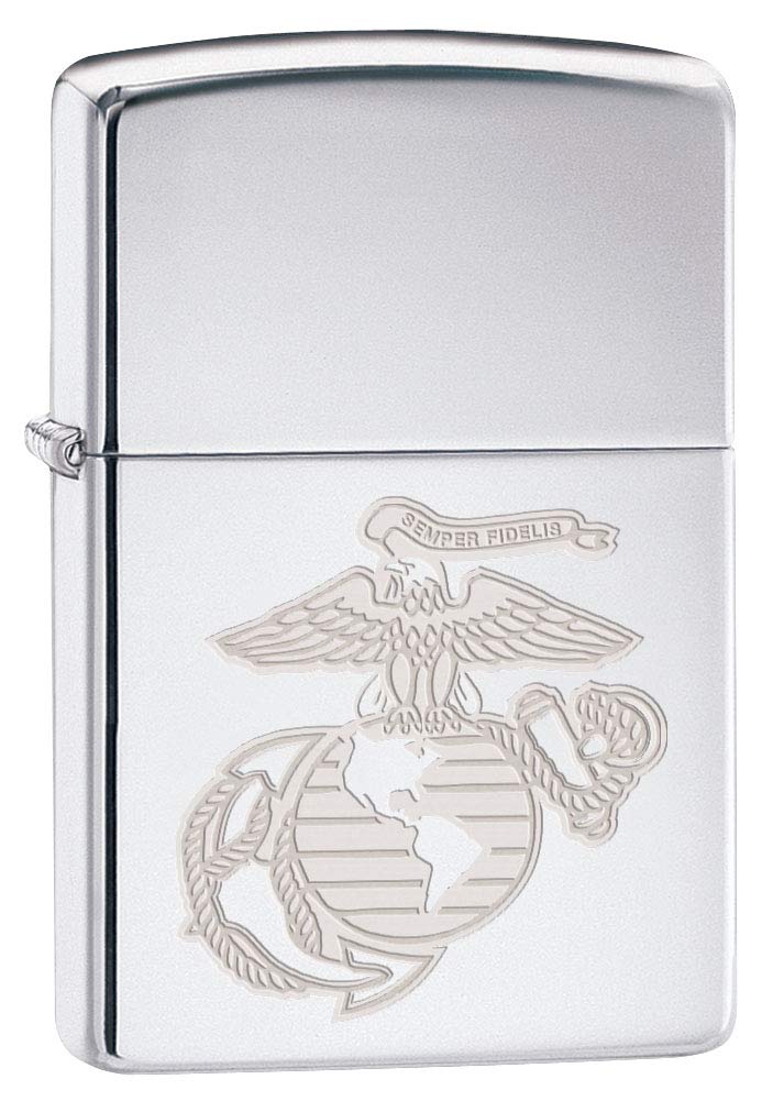 Amazon.com: Zippo Lighter: Engraved USMC Marines Logo - High