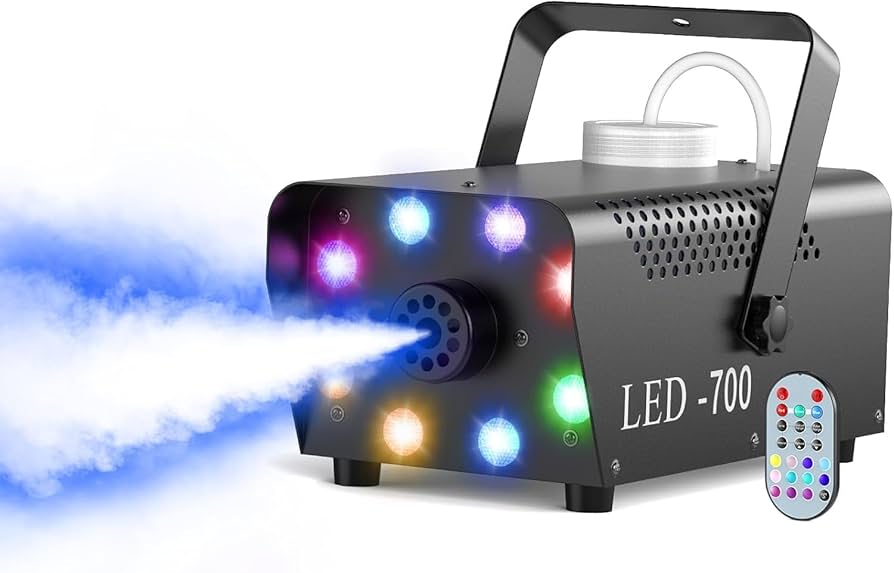 Amazon.co.jp: Zetsuto スモークマシン 700W フォグマシン 8LED 赤 緑