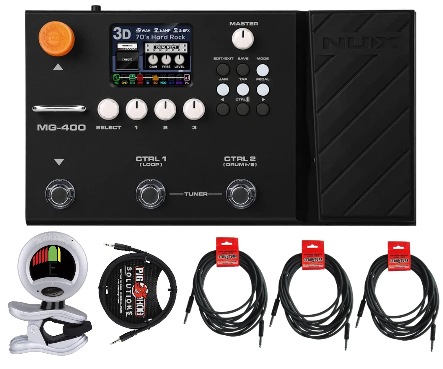 Amazon.com: NuX MG-400 Multi Effects Unit Bundle with 3 10