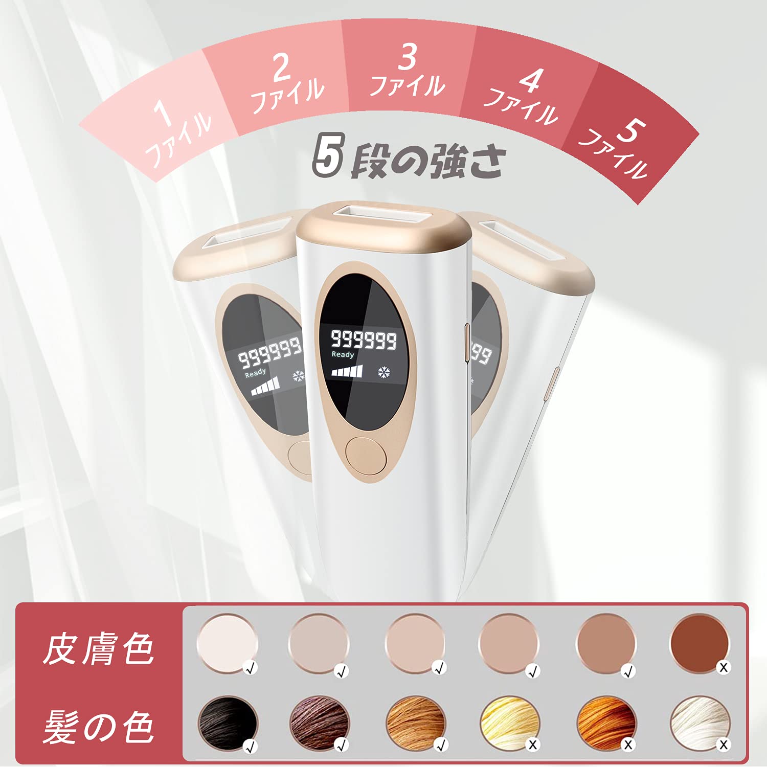 Amazon | 脱毛器 IPL光美容器 99万回フラッシュ 五段階調節 レディース