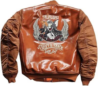 Amazon | [VIIBOY] レザースタジャン スタジアムジャケット 本革 本革