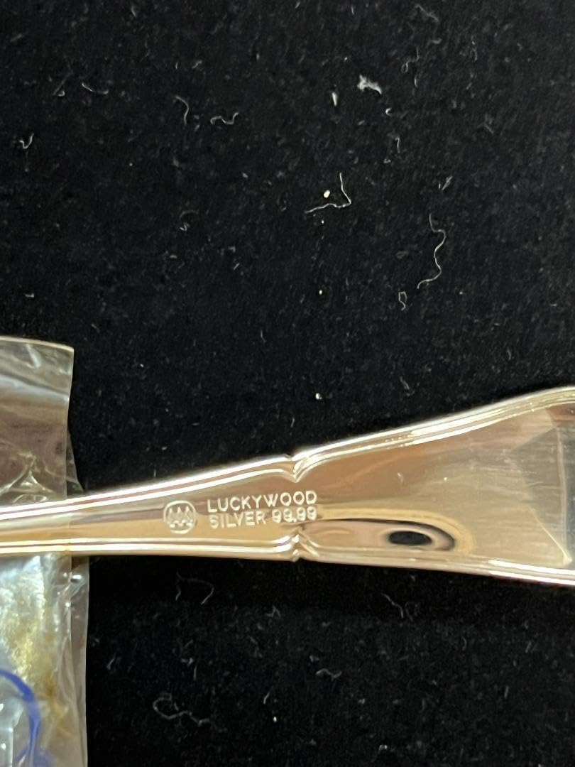 最終価格 希少レア廃版品ラッキーウッド純銀99.99洋食器ヒメスプーン2
