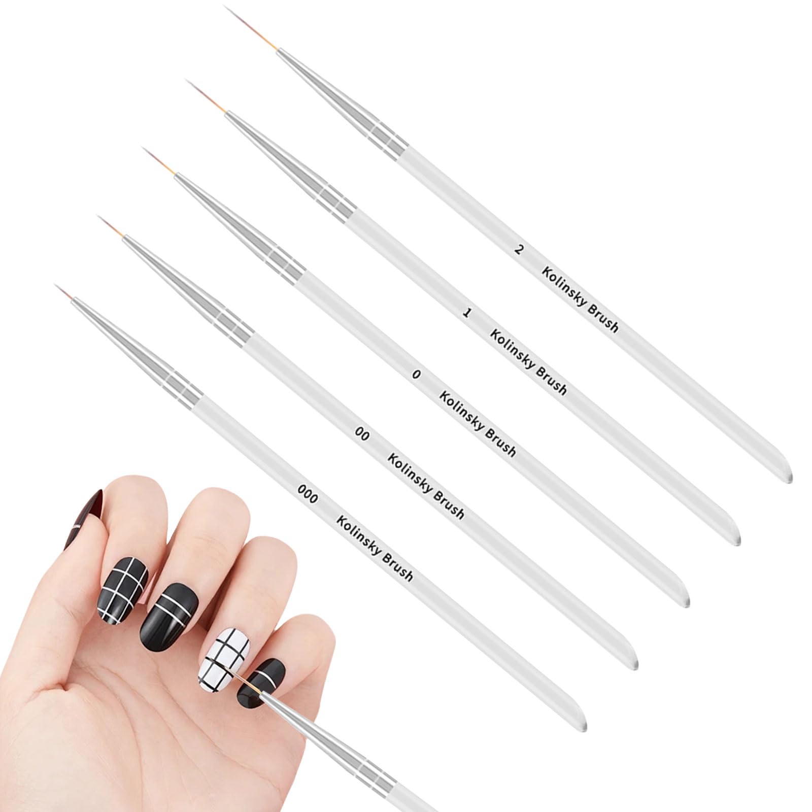 Amazon | ネイルブラシ 極細 5本セット ネイルライナー 筆 ジェル
