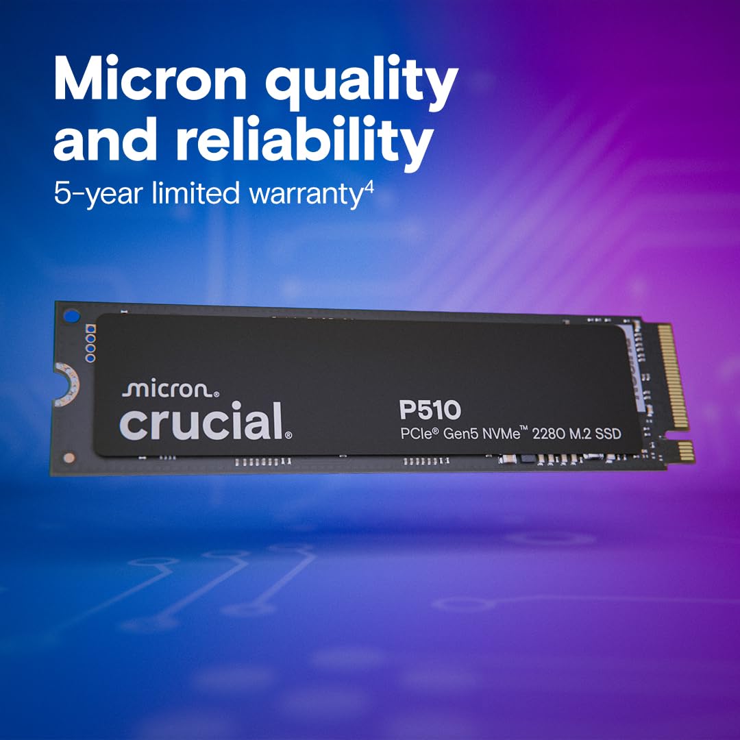 Amazon | Crucial P510 1TB Gen5 NVMe SSD 最大11,000MB/秒 PCIe 5.0 M