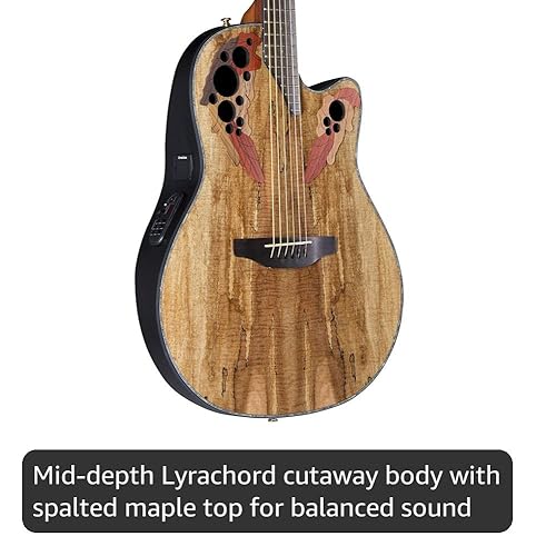 Amazon.com: Ovation CE44P-SM Acoustic-Electric Guitar, Spalted