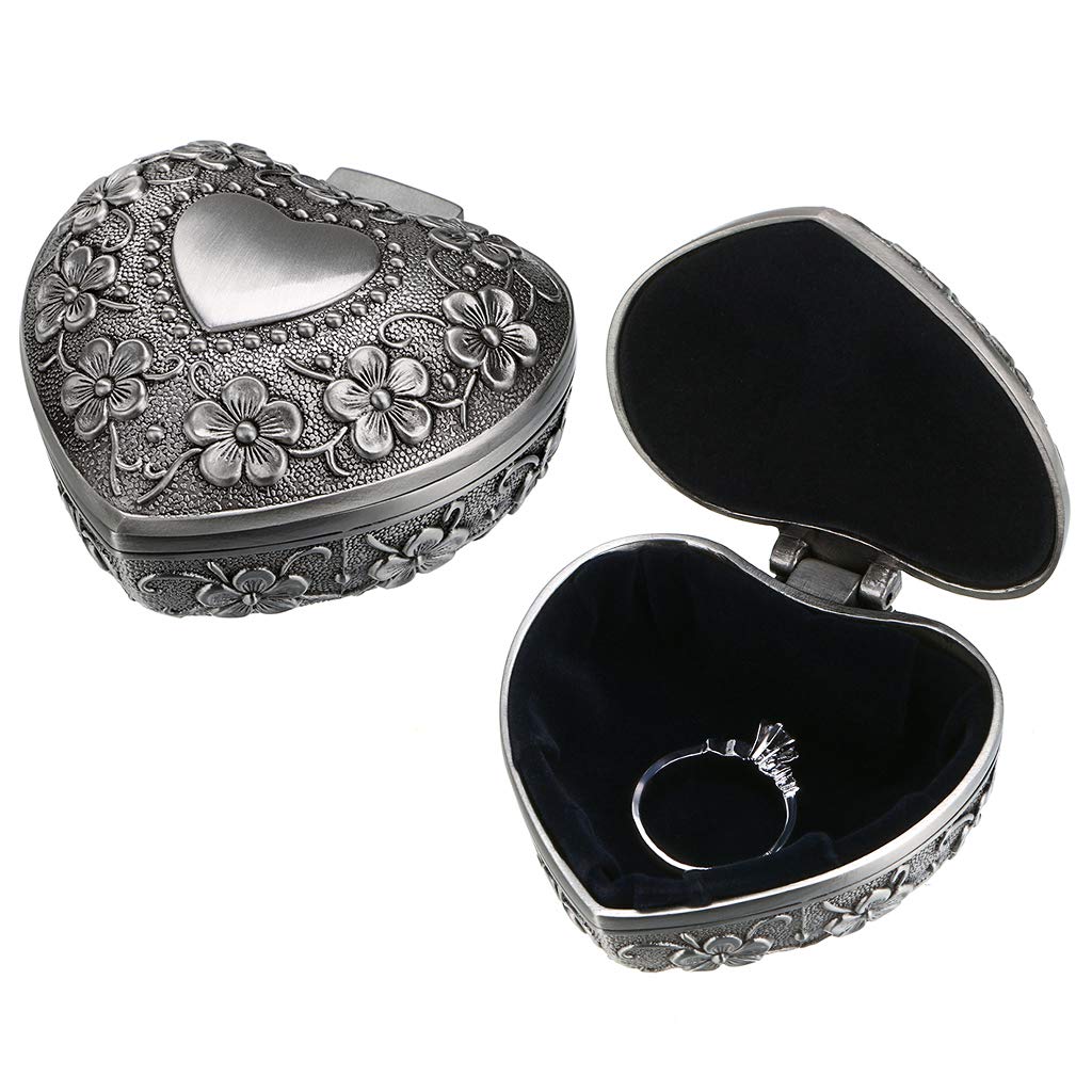Amazon｜BTSKY ジュエリーボックス 宝石箱 アンティーク ハート型 指輪