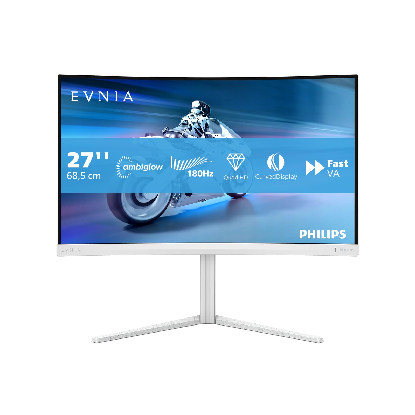 PHILIPS Evnia 27M2C5501 27-inch Curved QHD Gaming Monitor 180Hz