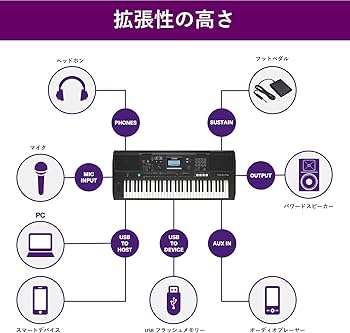 Amazon.co.jp: ヤマハ(YAMAHA) 電子キーボード PSR-E473 61鍵 タッチ