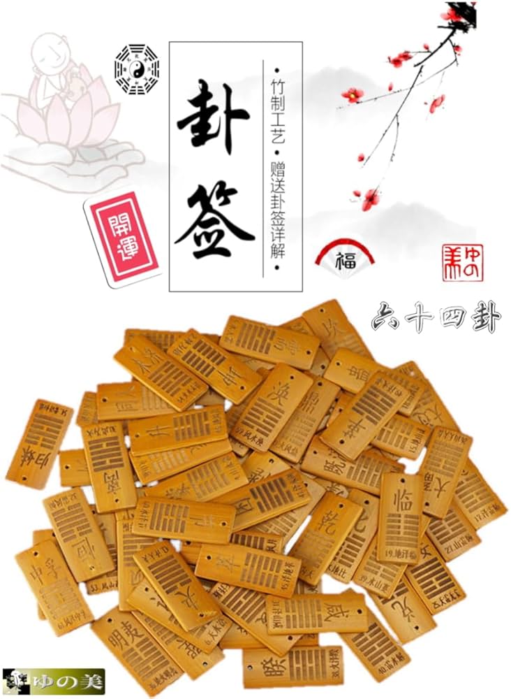 Amazon.co.jp: 易 卦牌六十四卦竹刻牌 易経 詳解書付 易占 占い用品