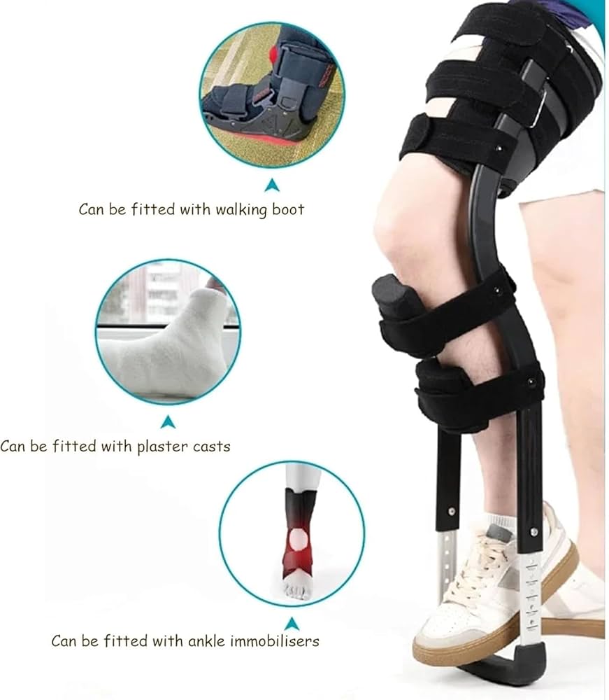 Amazon | ハンズフリー松葉杖 大人用松葉杖 滑り止め補助器具 歩行