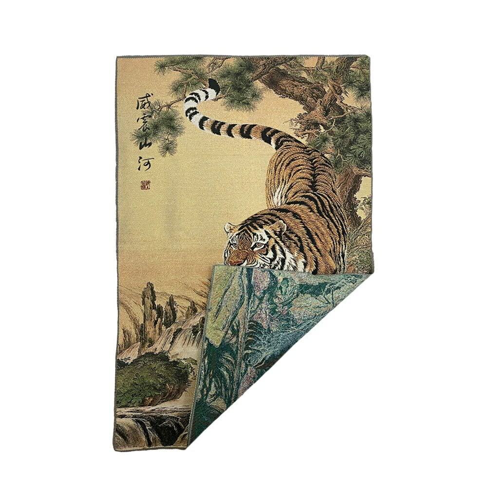 Amazon.co.jp: [AiO JAPAN] 風水 虎 トラ Tiger 寅 タペストリー 刺繍
