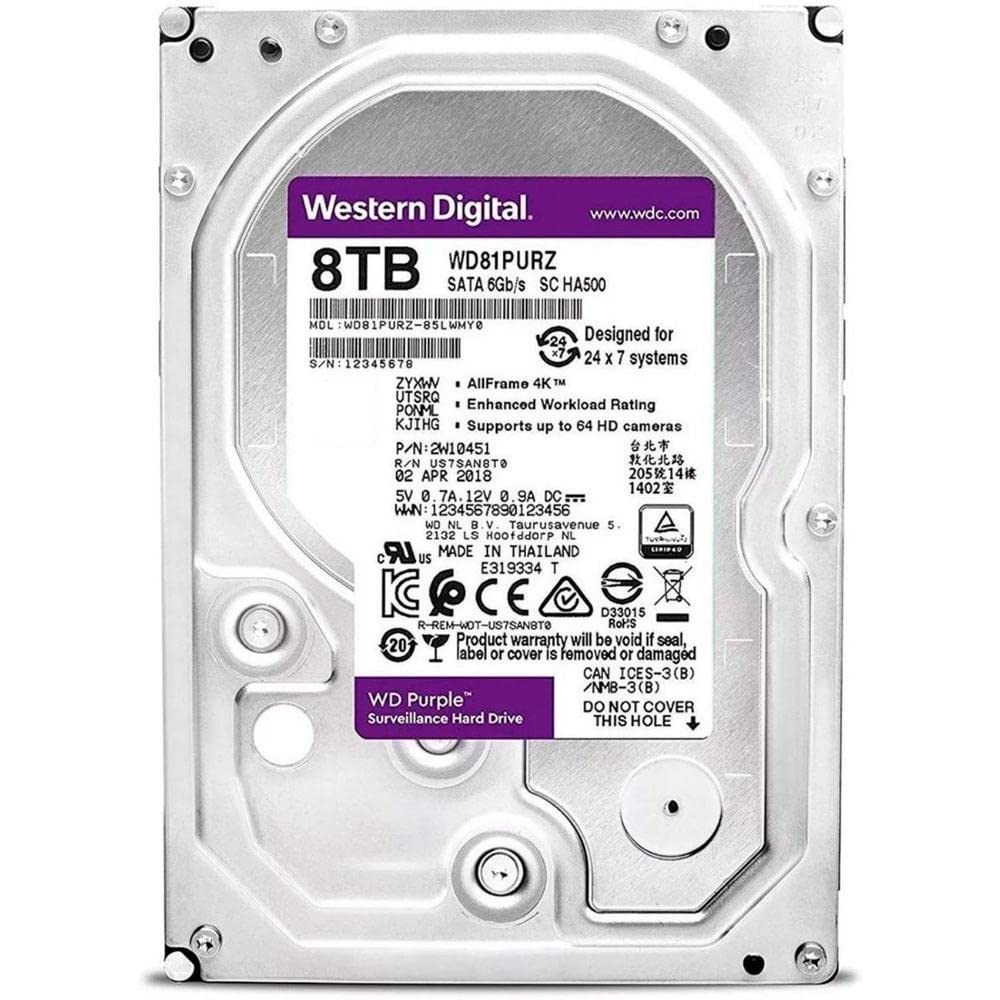 Amazon.com: Western Digital 8TB WD Purple Surveillance Internal
