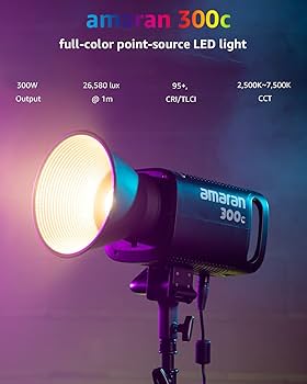 Amazon.com : amaran 300c Charcoal RGB Studio Light,LED Video Light