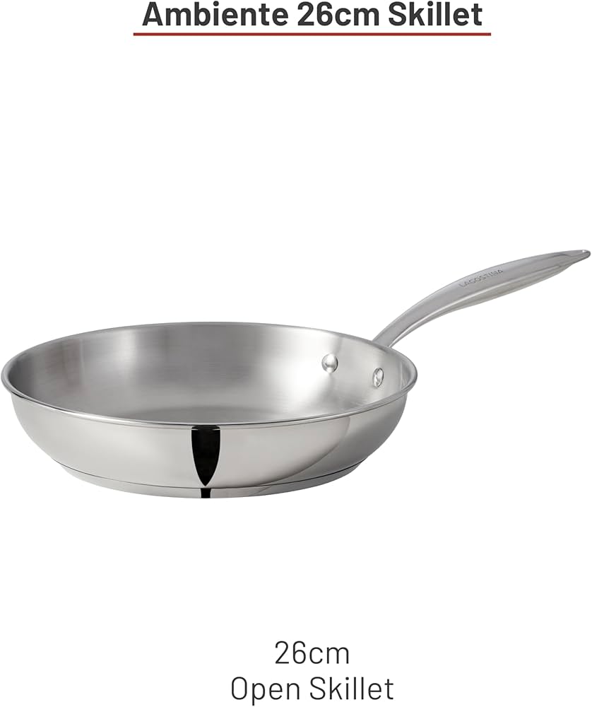 イタリアLAGOSTINA ステンレススチール フライパン 26cm アカデミア