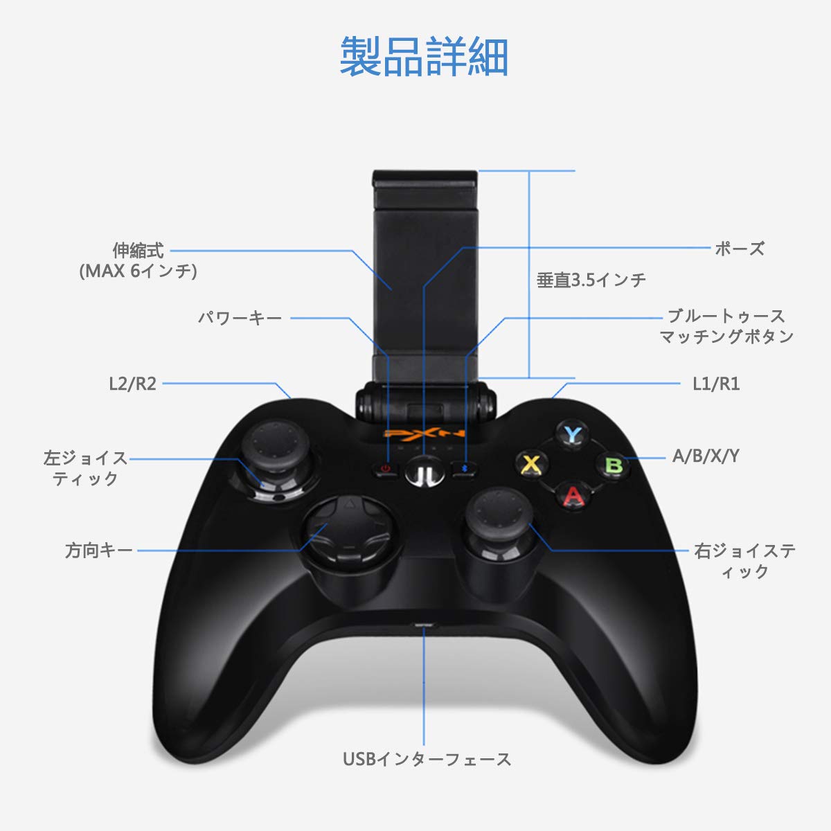 Amazon.co.jp: PXN 6603 MFi ゲームコントローラー ワイヤレス ゲーム