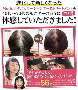 Amazon | Motto ボタニカラー シャンプー 詰替用 ダークブラウン 500ml