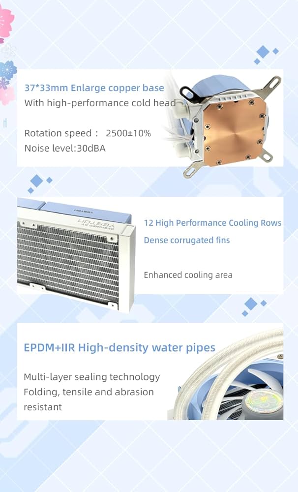 Amazon.com: Yeston 360 Sa Desktop CPU Cooler Supports Intel/AMD