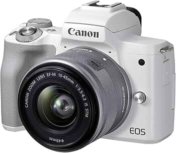 Amazon.com : Canon EOS M50 Mark II + EF-M 15-45mm is STM Kit White