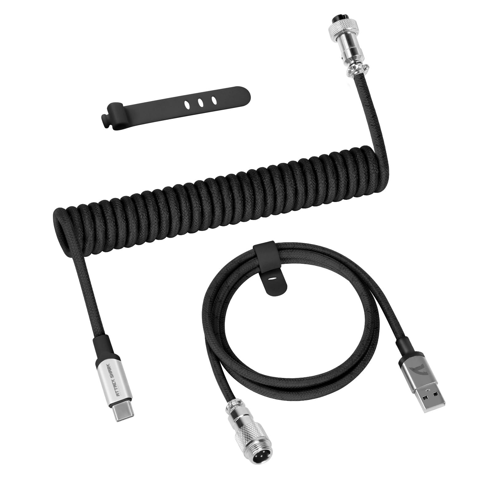 Amazon.com: ATTACK SHARK C01 PRO Coiled Keyboard Cable, Custom