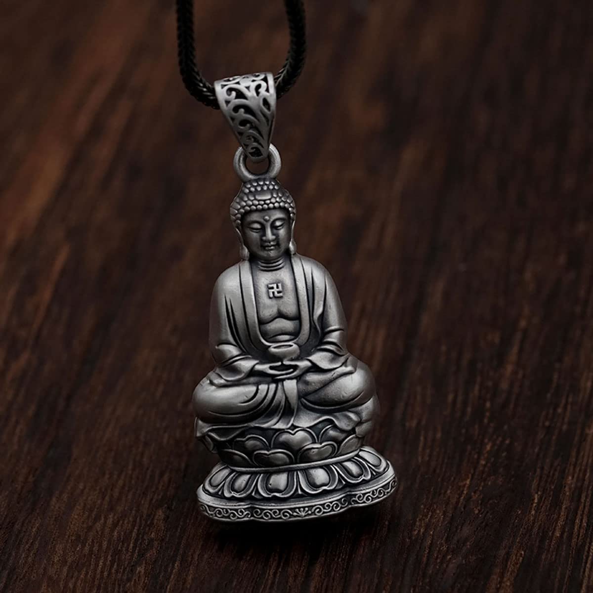 Amazon｜【釈迦如来】ペンダント ネックレス 両面仏 S999純銀 開運十二