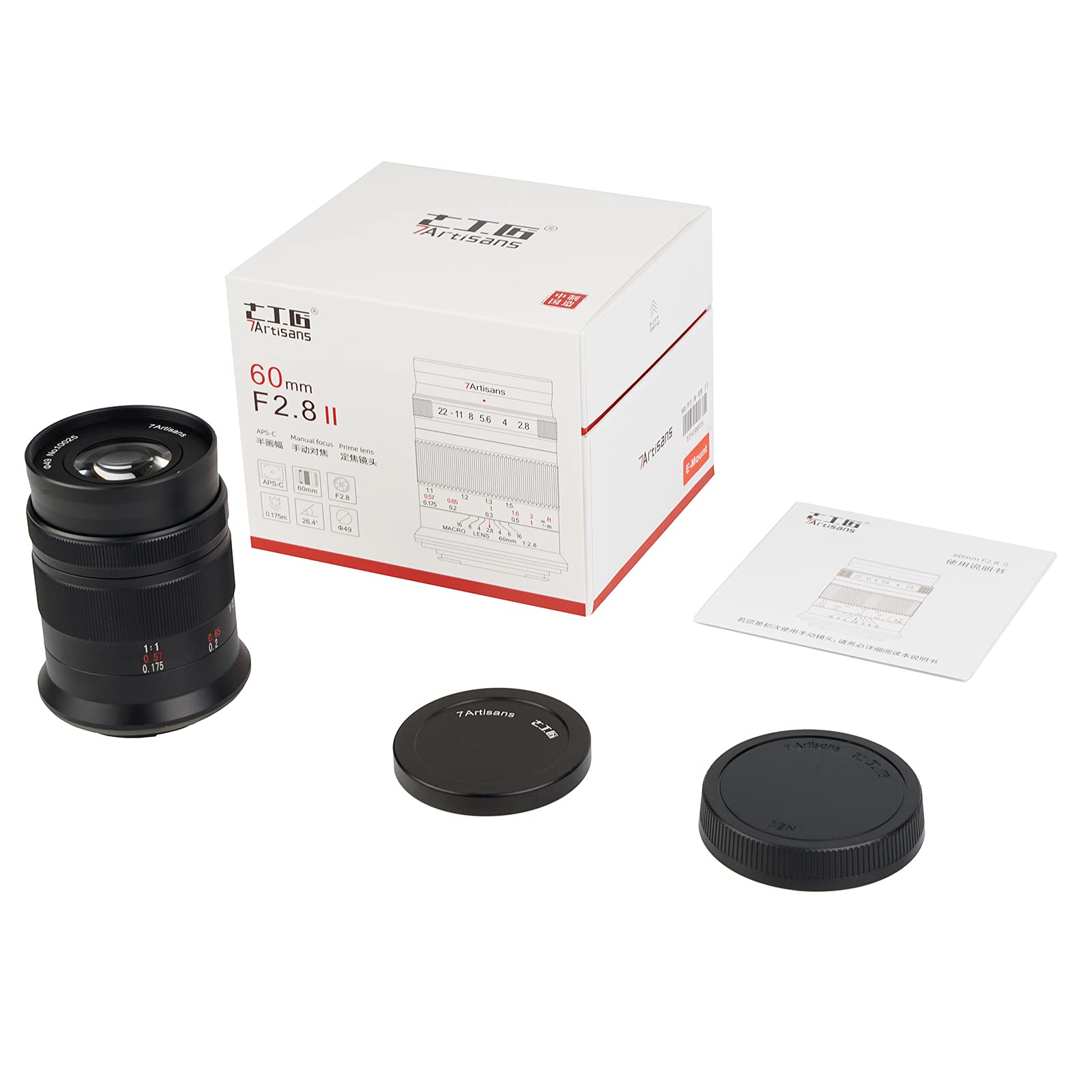 Amazon.co.jp: 7artisans 60mm F2.8 II マクロレンズ APS-C 手動単焦点