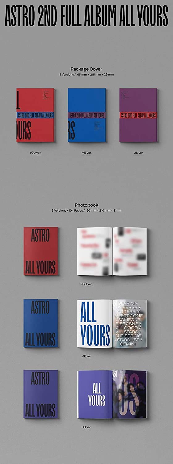 Amazon.com: ASTRO [ ALL YOURS ] 2nd Album 3 Ver FULL SET. 3 CD+3