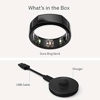 Amazon.com: Oura Ring Gen3 Heritage - Black - Size 6 - Smart Ring