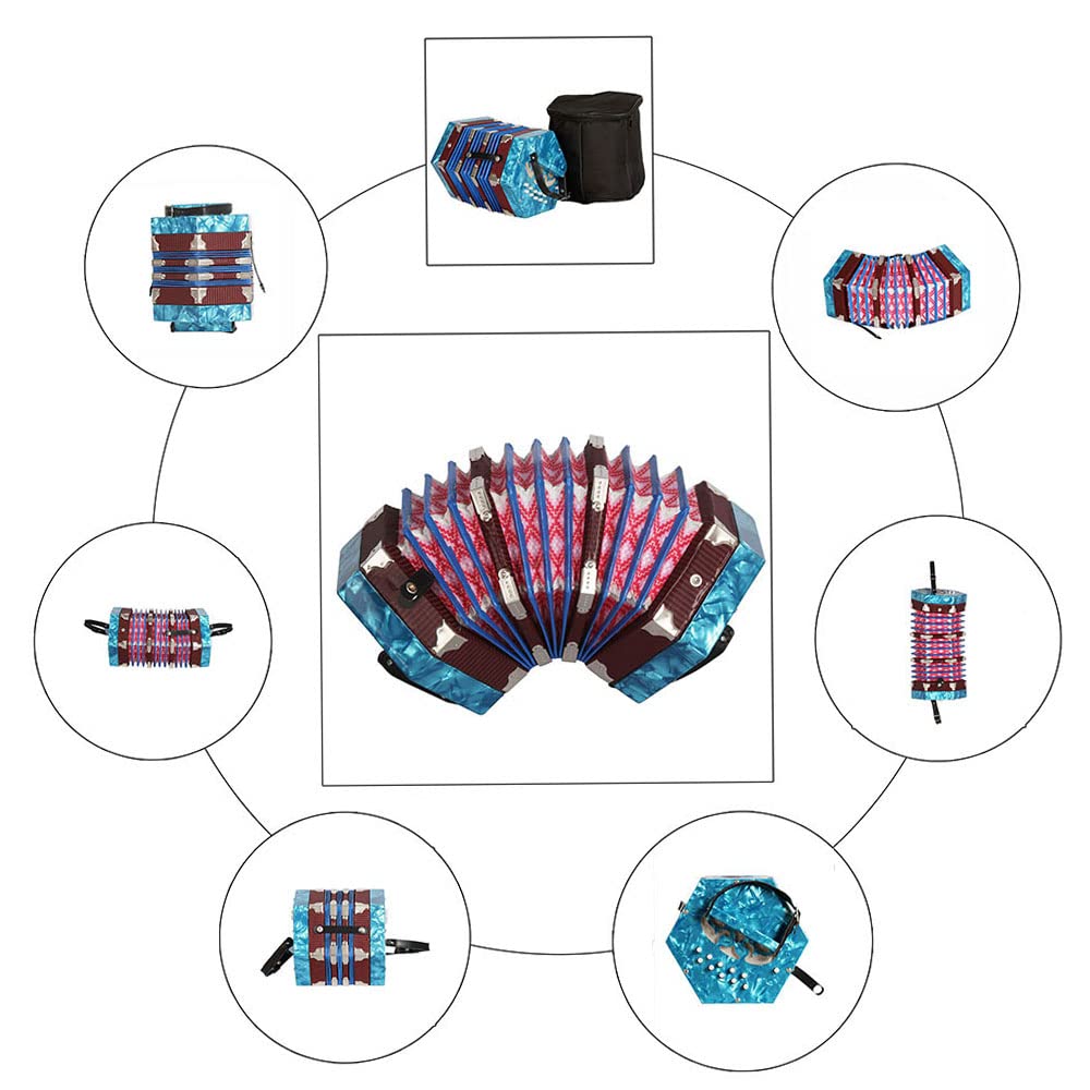 Amazon | Sasuori コンサーティーナ アコーディオン 20ボタン 40