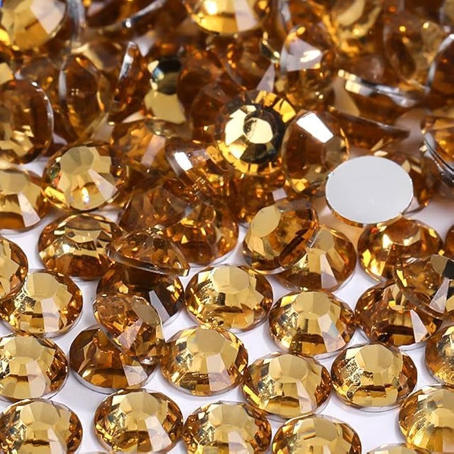 Amazon.co.jp: Yumekirara 6mm 100粒 イエロー系 銀底ストーン