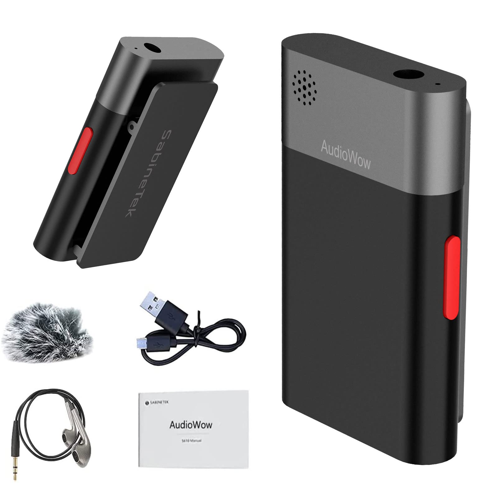 Amazon | SabineTek Audiowow超小型ワイヤレスマイク Bluetoothで