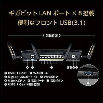 Amazon | ASUS WiFi 無線 ルーター WiFi6 4804+1148Mbps デュアル
